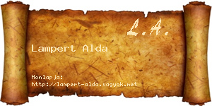 Lampert Alda névjegykártya